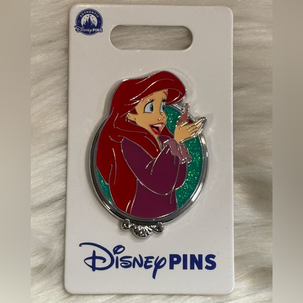 2025 Disney Parks Princess Portrait Silver Frame The Little Mermaid Ariel OE Pin